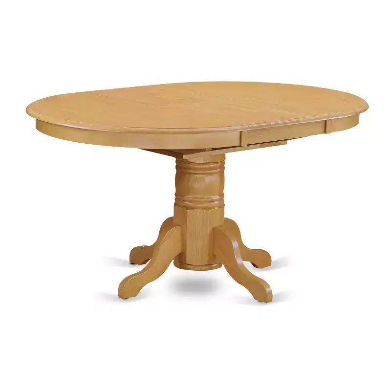 Dining Room Set-Oval Table With Leaf And 6 Dining Chairs