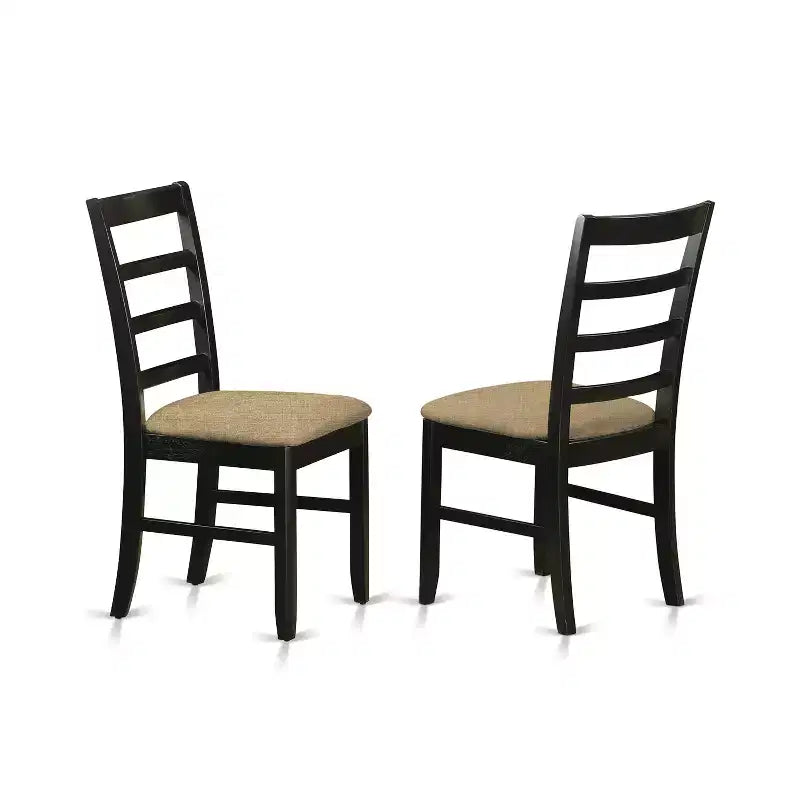 HomeStock Belmont Kitchen Table Set-Dining Table And 2 Microfiber Kitchen Chairs, Black