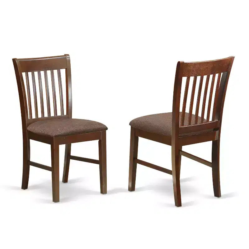 HomeStock Belmont Dinette Set- Table With A 12 Leaf And Dining Chairs, Mahogany