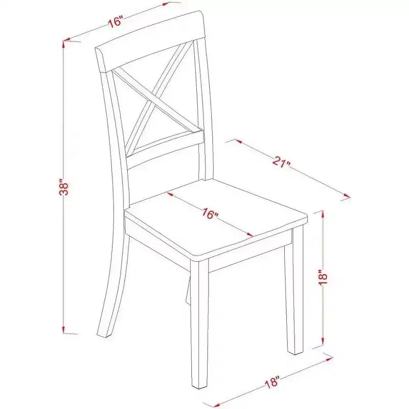 Ensemble de salle à manger HomeStock Belmont 5 pièces avec une table de salle à manger et 4 chaises en similicuir en blanc lin