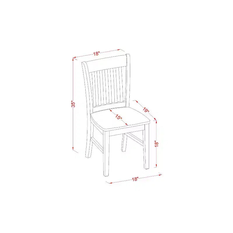 HomeStock Belmont 6 Piece dining for 6-Dining room table and 4 Wood Seat Chairs and 1 Benches in Linen White