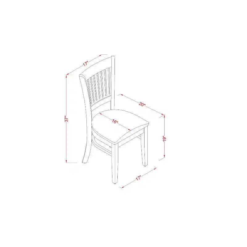 HomeStock Belmont Dining Room Set - Small Dining Table And Dinette Chairs