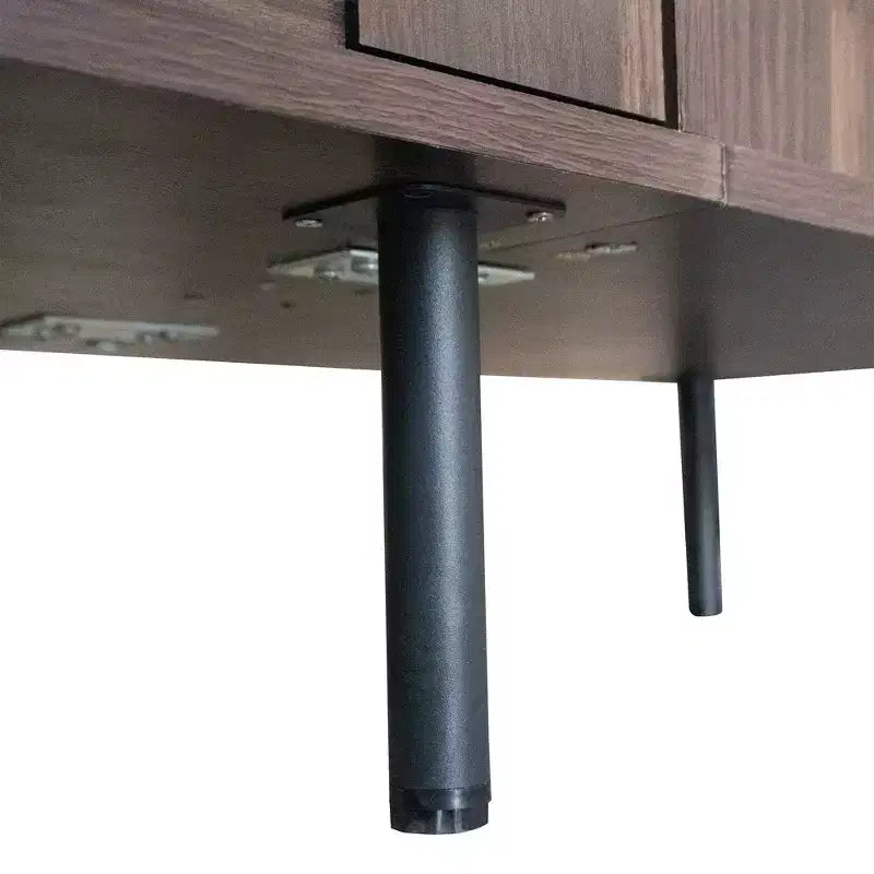 TV Stand for TVs up to 85, Mid Century Modern TV Console Media Console Entertainment Center with Storage Cabinets & Drawer, Walnut - ModernLuxe