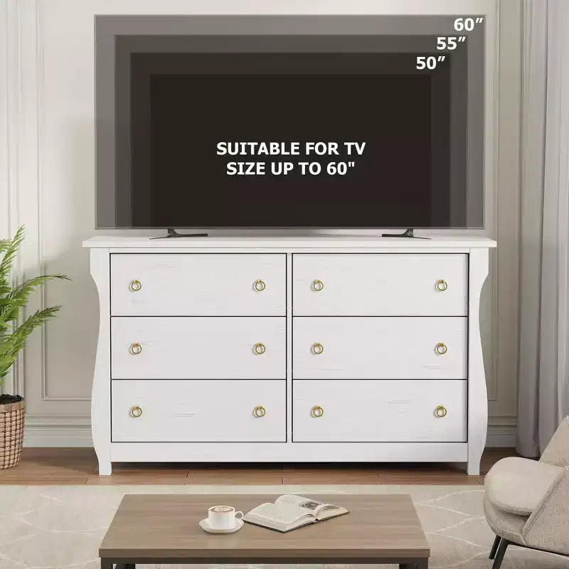 Commode à 6 ou 7 tiroirs, large de 47,2/54 po, pour chambre à coucher, meuble de rangement autonome en bois, organisateur de placard pour salon et entrée