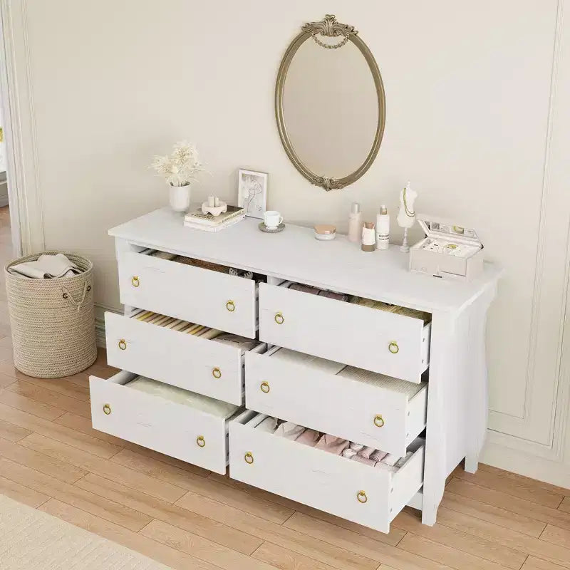 Commode à 6 ou 7 tiroirs, large de 47,2/54 po, pour chambre à coucher, meuble de rangement autonome en bois, organisateur de placard pour salon et entrée