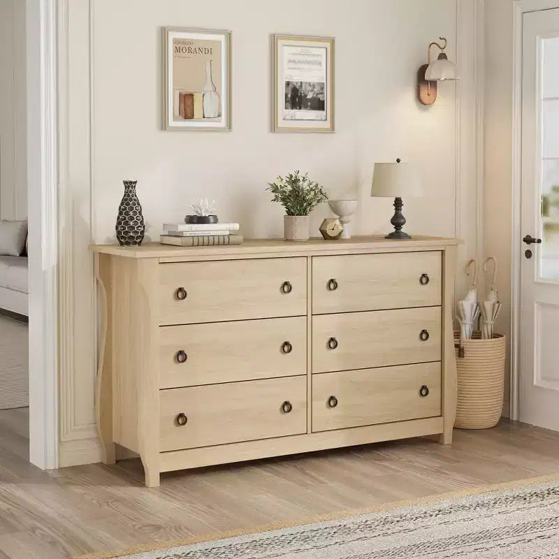 Commode à 6 ou 7 tiroirs, large de 47,2/54 po, pour chambre à coucher, meuble de rangement autonome en bois, organisateur de placard pour salon et entrée