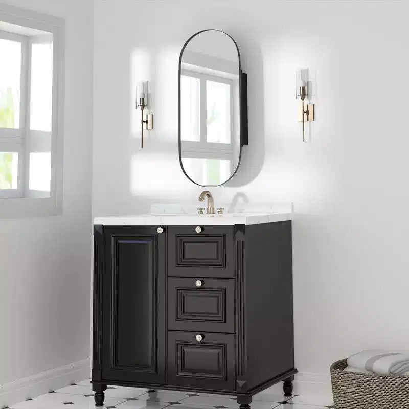 PexFix 32 x 16 Oval Bathroom Cabinet with Mirror Stainless Steel Frame and 2 Adjustable Shelves Wall Medicine Cabinets Mirrors Recessed Gold