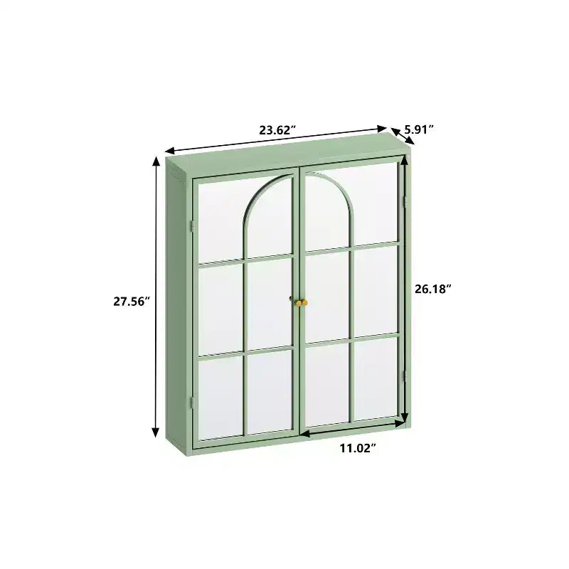Okak Modern 2-door Wall Cabinet with Featuring 2-tier Storage & Open Shelf, Towel Rack for Entryway/Dining Room/Living Room/Kitchen