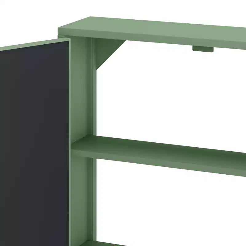 Okak Modern 2-door Wall Cabinet with Featuring 2-tier Storage & Open Shelf, Towel Rack for Entryway/Dining Room/Living Room/Kitchen