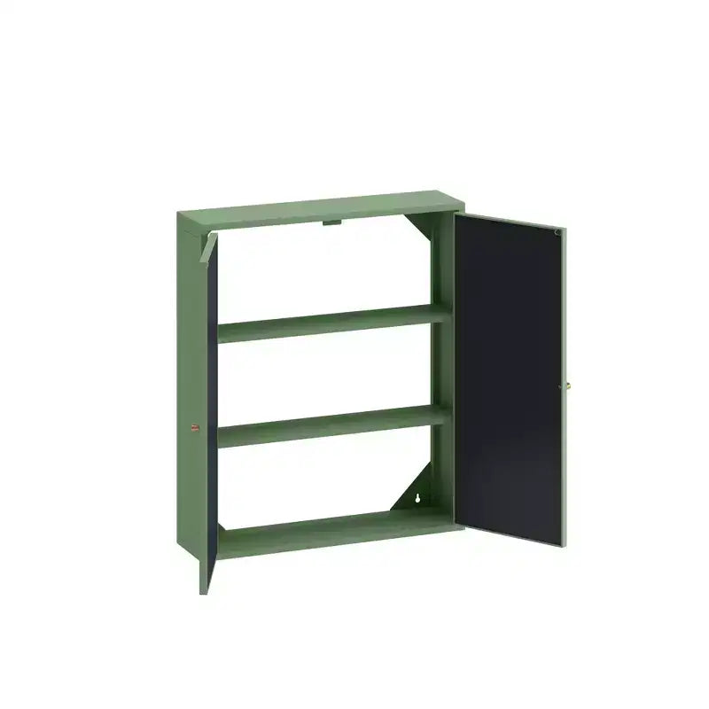 Okak Modern 2-door Wall Cabinet with Featuring 2-tier Storage & Open Shelf, Towel Rack for Entryway/Dining Room/Living Room/Kitchen