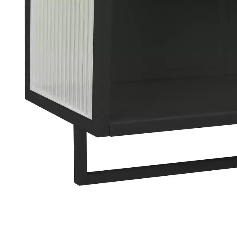 Okak Modern 2-door Wall Cabinet with Featuring 2-tier Storage & Open Shelf, Towel Rack for Entryway/Dining Room/Living Room/Kitchen