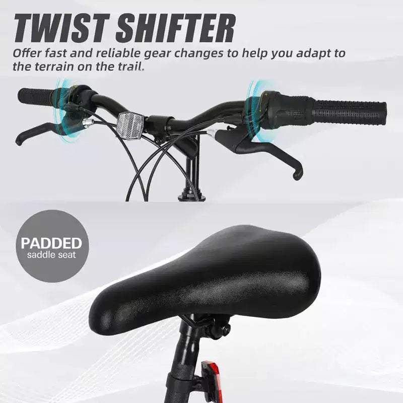 hykolity Mountain Bike 26 inch MTB Bicycle 18 Speed Cycling for Adult Men Women Outdoor Trail Off-Road Sport Bikes Black Dual Full Suspension