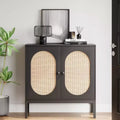 31.5 Wooden Sideboard Buffet Cabinet with Metal Feet for Hallway, Living Room, Dining Room, Kicthen