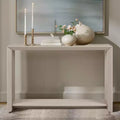 Rosary Blenn 47 Modern Console Table with Shelf  Light Wood Entryway Table
