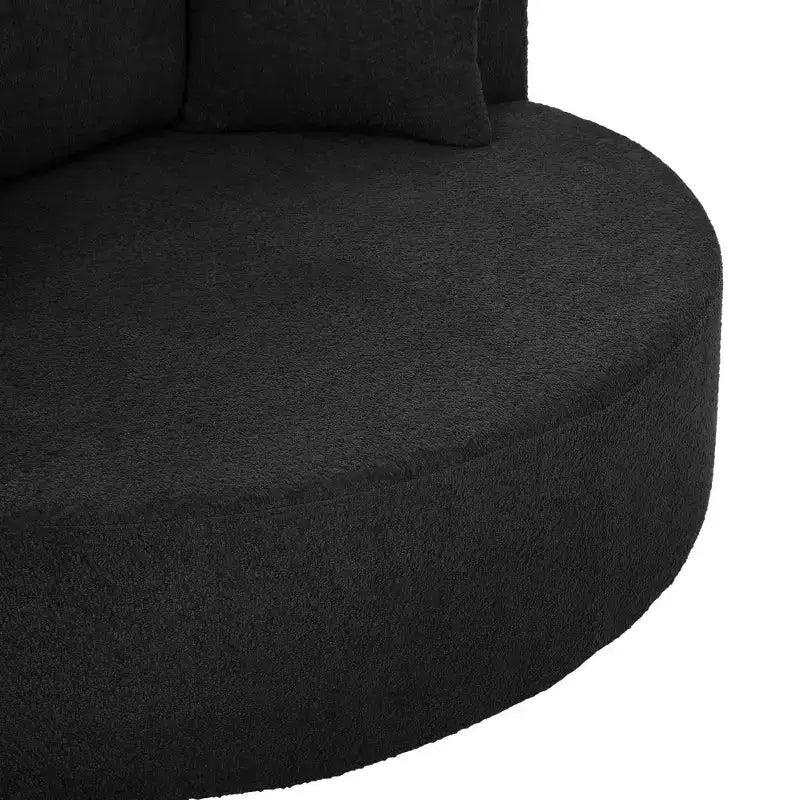 360 Swivel Barrel Accent Chair with Pillows, Comfort Swivel Sofa Chair Round Lounge Chair for Living Room