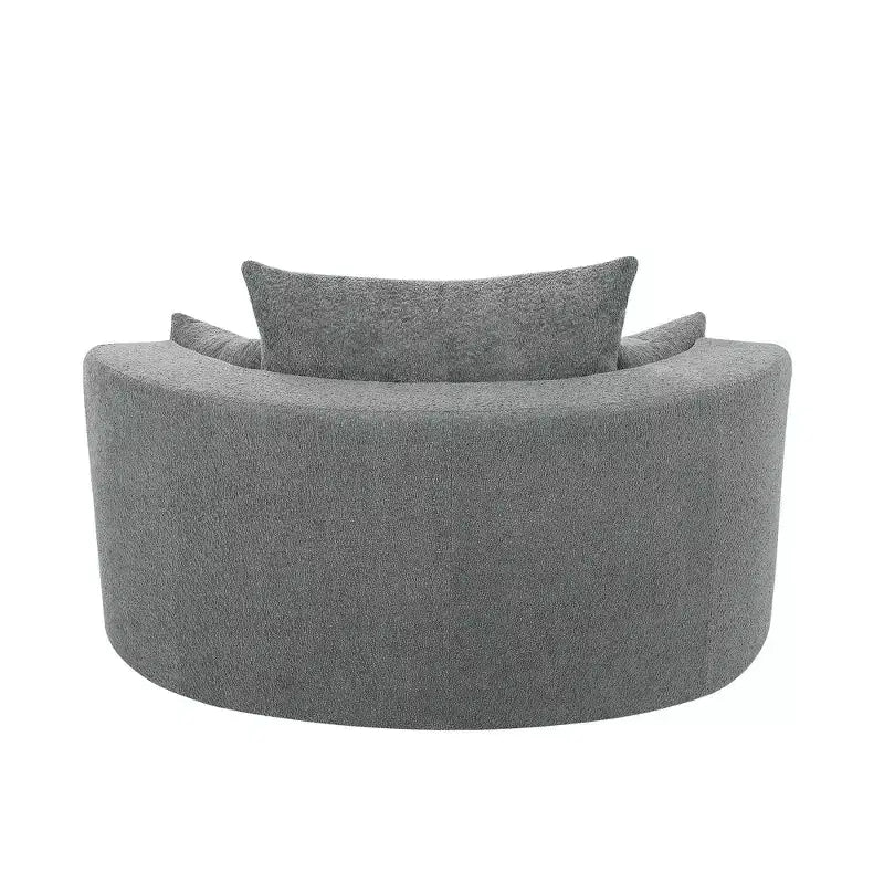 360 Swivel Barrel Accent Chair with Pillows, Comfort Swivel Sofa Chair Round Lounge Chair for Living Room