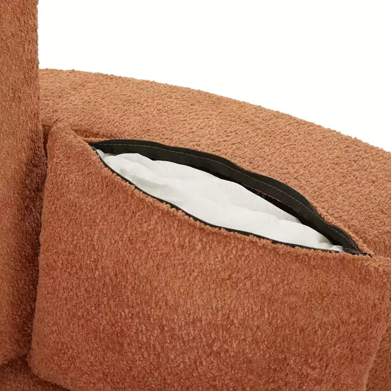 360 Swivel Barrel Accent Chair with Pillows, Comfort Swivel Sofa Chair Round Lounge Chair for Living Room