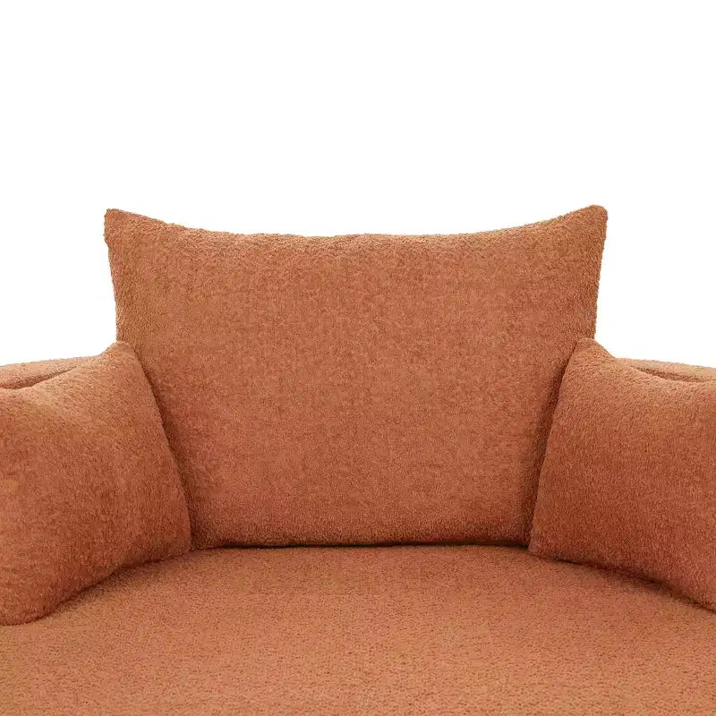 360 Swivel Barrel Accent Chair with Pillows, Comfort Swivel Sofa Chair Round Lounge Chair for Living Room