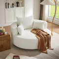 360 Swivel Barrel Accent Chair with Pillows, Comfort Swivel Sofa Chair Round Lounge Chair for Living Room
