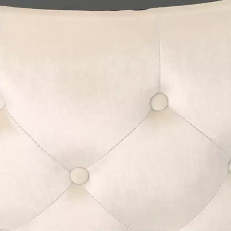GDFStudio Ivy Glam Velvet Tufted Coffee Table Ottoman with Tempered Glass