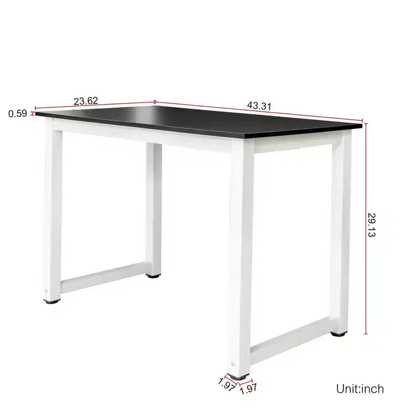 Karl Home Decent High Strength Wooden Computer Desk Black