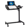 Karl Home Four-Wheel Multifunctional Flat Surface Lifting Computer Desk Black