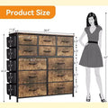 12-Drawer Dresser for Bedroom, Fabric Storage Dresser for Bedroom, Living Room, or Entryway