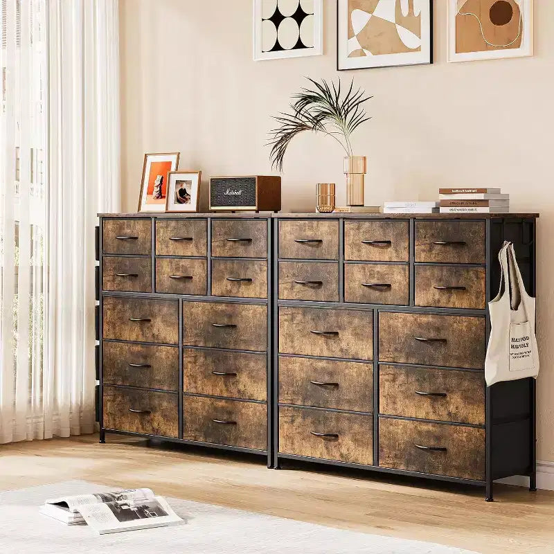 12-Drawer Dresser for Bedroom, Fabric Storage Dresser for Bedroom, Living Room, or Entryway