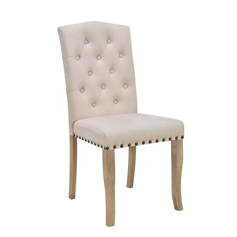 Ensemble de salle à manger de ferme 6 pièces, table rectangulaire en bois avec 4 chaises rembourrées et un banc