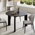 PexFix 42 x 42 Solid Wood Round Dining Table for 4 Modern Farmhouse Kitchen Table Small Circle for Kitchen Living Room Black