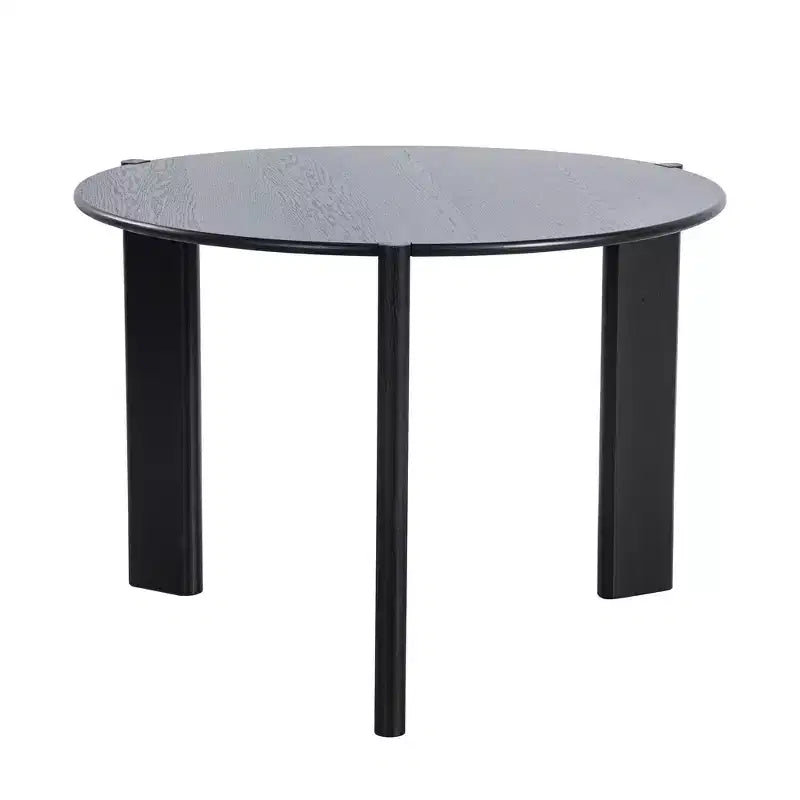 PexFix 42 x 42 Solid Wood Round Dining Table for 4 Modern Farmhouse Kitchen Table Small Circle for Kitchen Living Room Black