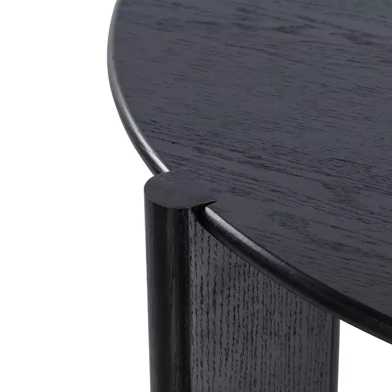 PexFix 42 x 42 Solid Wood Round Dining Table for 4 Modern Farmhouse Kitchen Table Small Circle for Kitchen Living Room Black