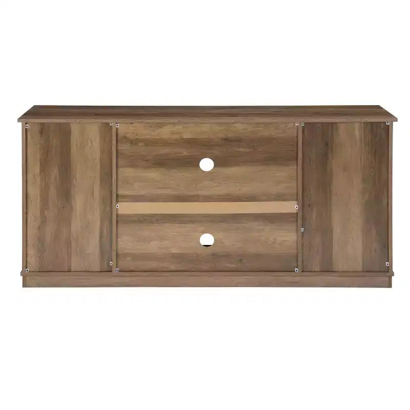 Meuble TV et centre de divertissement de style rustique de 58 po pour téléviseurs jusqu'à 65 po, avec portes coulissantes de grange et armoires de rangement