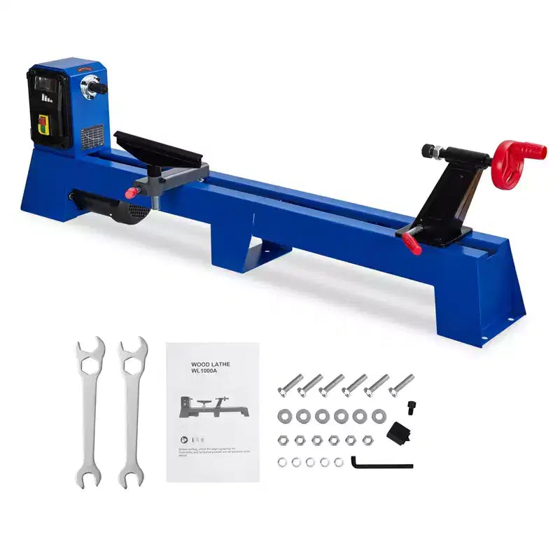 Tour à bois d'établi 14 x 20 | Vitesse variable 0,5 CV 1040-2980 tr/min, machine à tourner le bois avec ciseaux, contre-pointe CM3