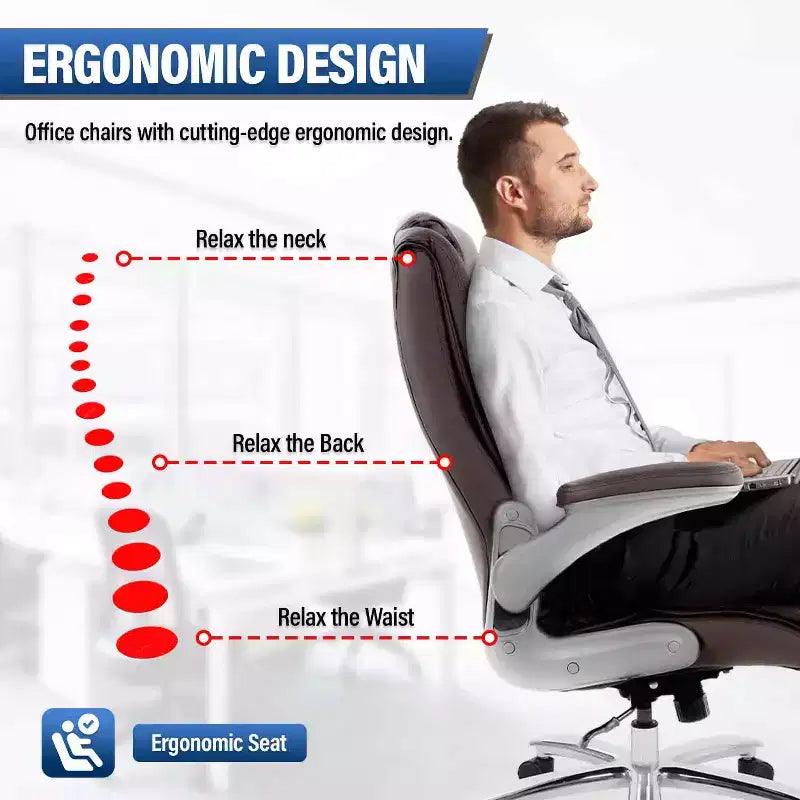 FDW Big and Tall Office Chair 400lbs Adjustable Ergonomic Executive Seating for Heavy People
