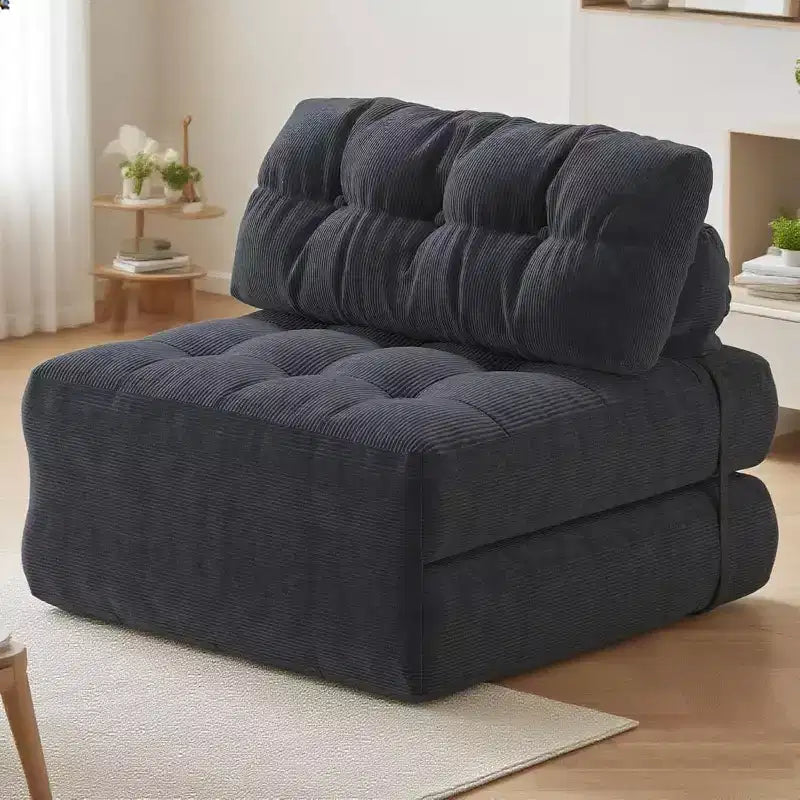 GustoWave Foldable Floor Sofa Bed, Bean Bag Chaise Lounge Bed with Pillow for Living Room Bedroom