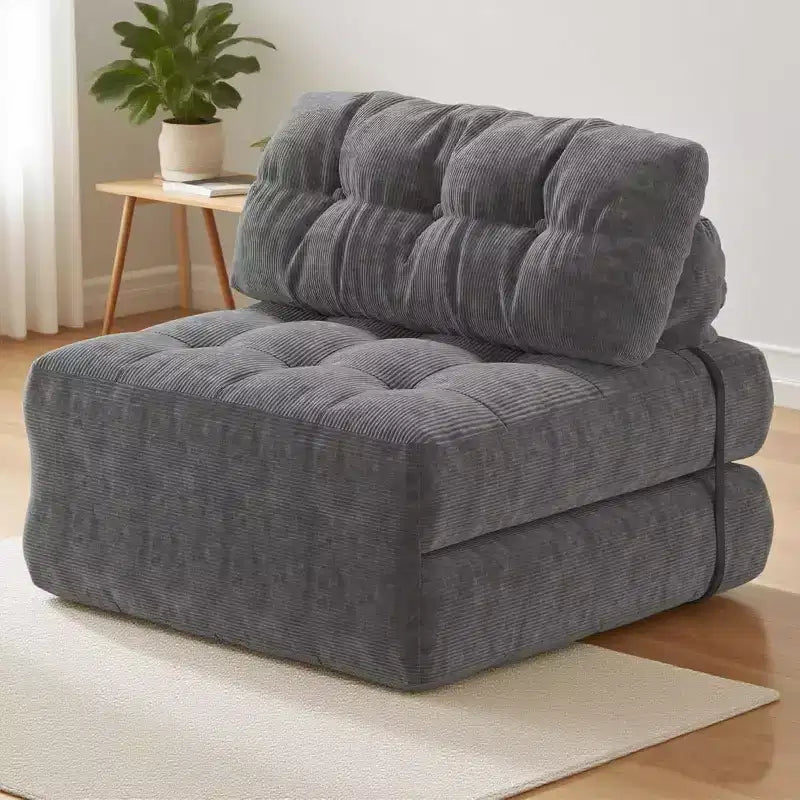 GustoWave Foldable Floor Sofa Bed, Bean Bag Chaise Lounge Bed with Pillow for Living Room Bedroom