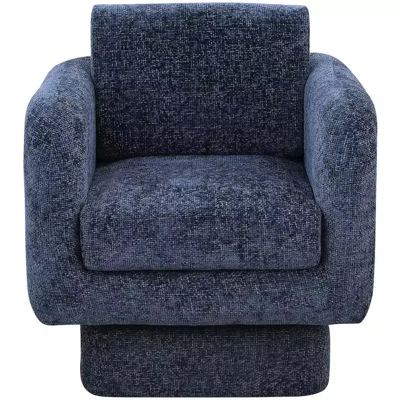 Meridian Furniture,Alessandra Chenille Fabric Swivel Accent Chair