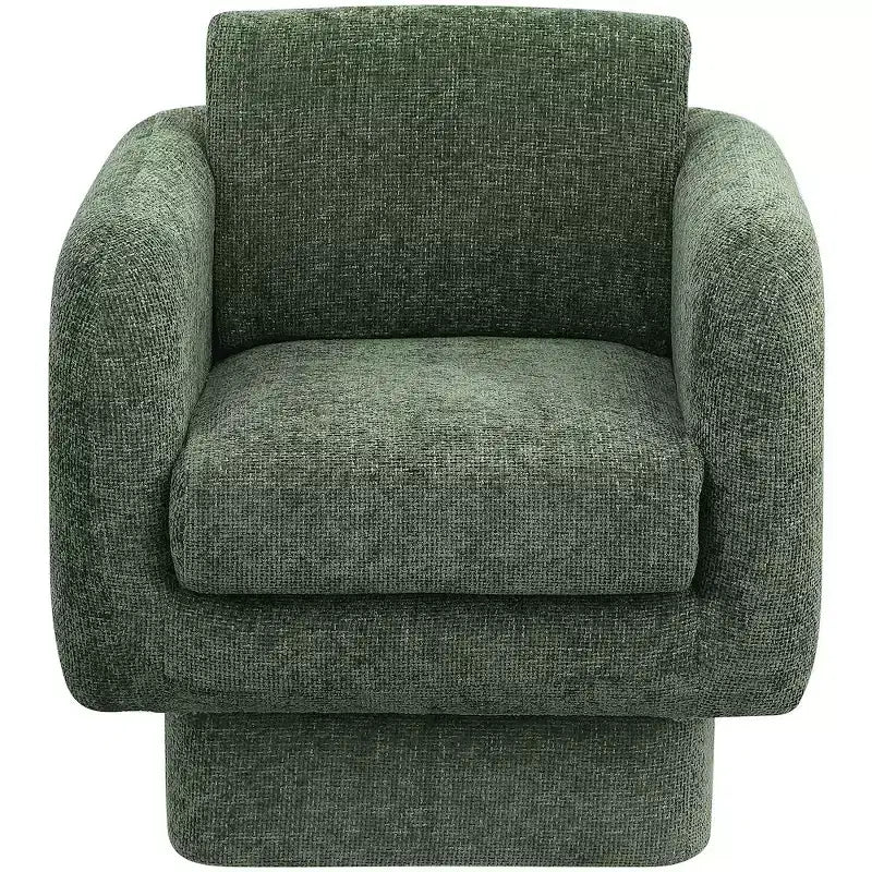 Meridian Furniture,Alessandra Chenille Fabric Swivel Accent Chair