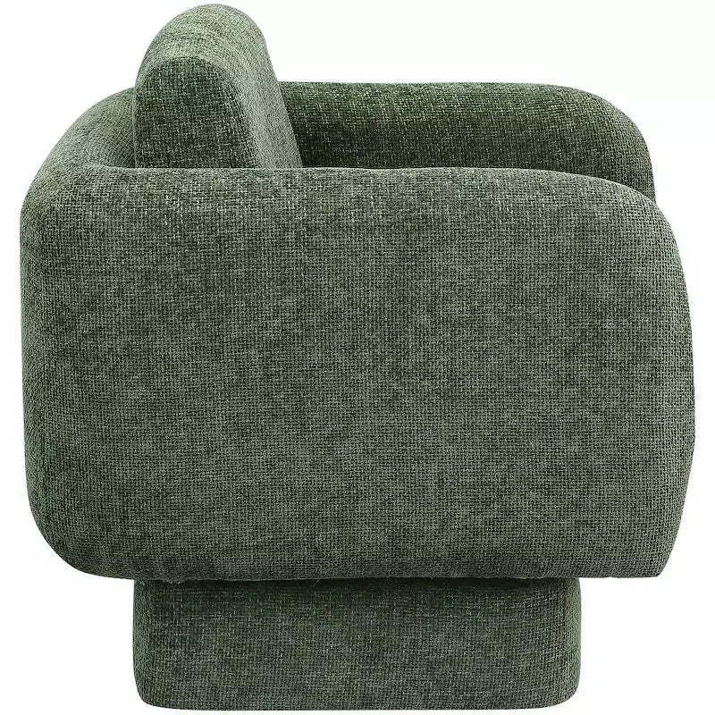 Meridian Furniture,Alessandra Chenille Fabric Swivel Accent Chair