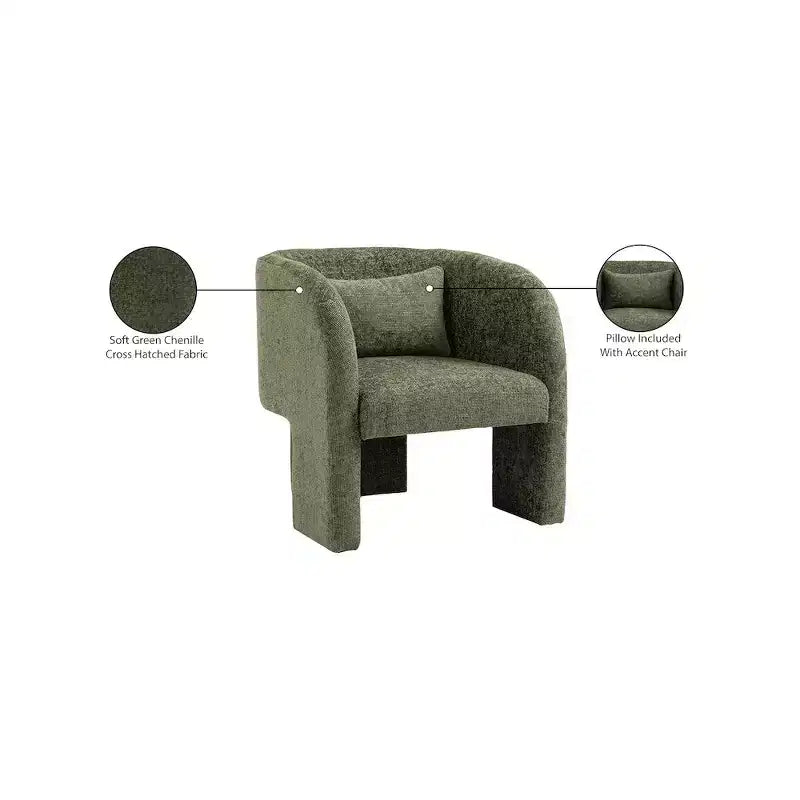 Meridian Furniture,SawyerChenille Fabric Accent Chair