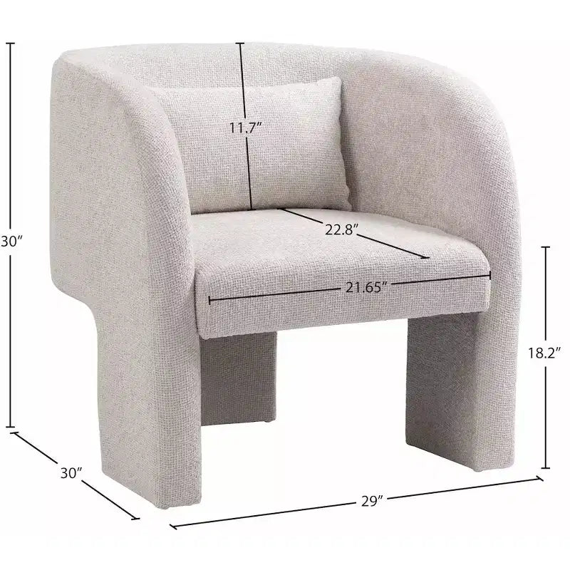 Meridian Furniture,SawyerChenille Fabric Accent Chair