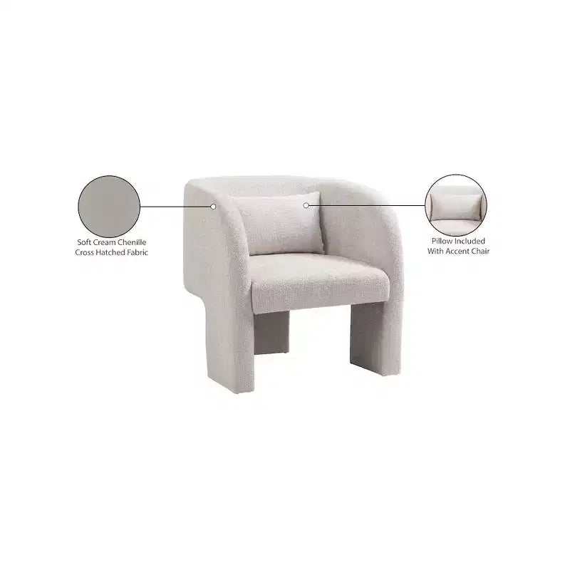 Meridian Furniture,SawyerChenille Fabric Accent Chair