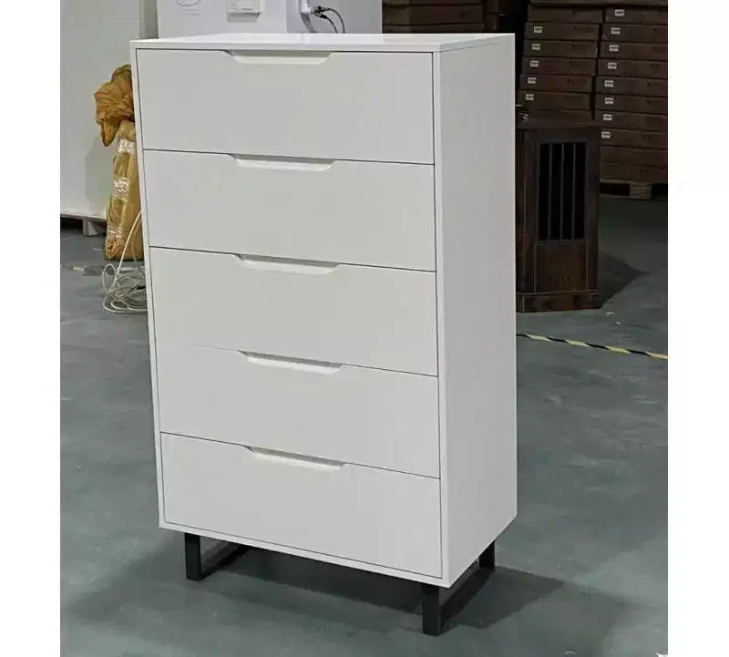 5 Dresser for Bedroom, 50H Dresser, Freestanding Vertical Drawer with Storage, Wooden Closet Chest Storage for Living Room Hallway Entryway