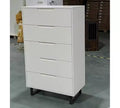 5 Dresser for Bedroom, 50H Dresser, Freestanding Vertical Drawer with Storage, Wooden Closet Chest Storage for Living Room Hallway Entryway