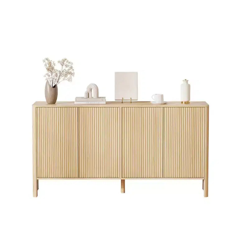 CuisinSmart Buffet bahut moderne de 147,3 cm avec 4 portes, console TV de bar à café Credenza avec rangement pour cuisine, salle à manger, salon