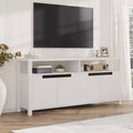 Farmhouse TV Stand for 70 Inch TVs, 63 Long Entertainment Center with 4 Storage Drawer, Television Consoles Table for living room, Bedroom