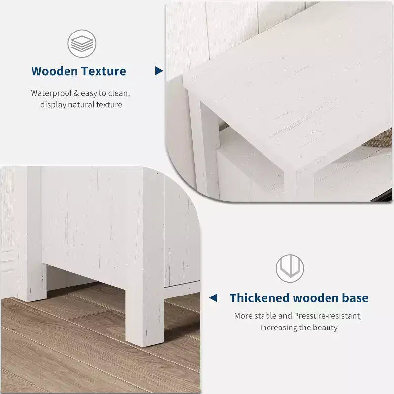 Meuble TV de ferme pour téléviseurs de 70 pouces, meuble de divertissement de 63 pouces de long avec 4 tiroirs de rangement, table de console de télévision pour salon, chambre à coucher