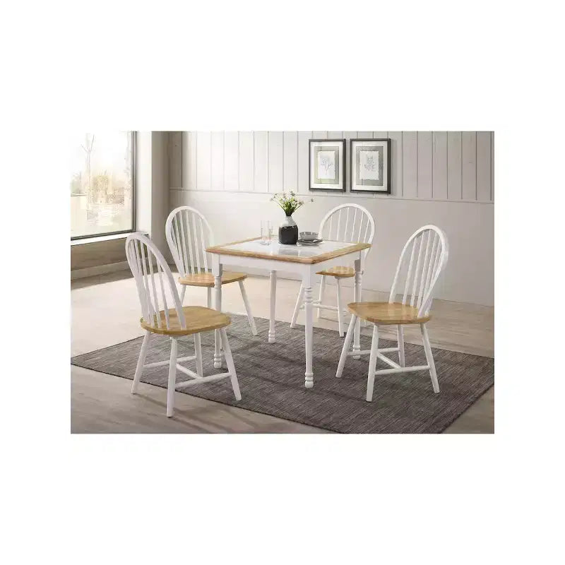 Coaster,Cinder Wood Dining Side Chair White (Set of 4)