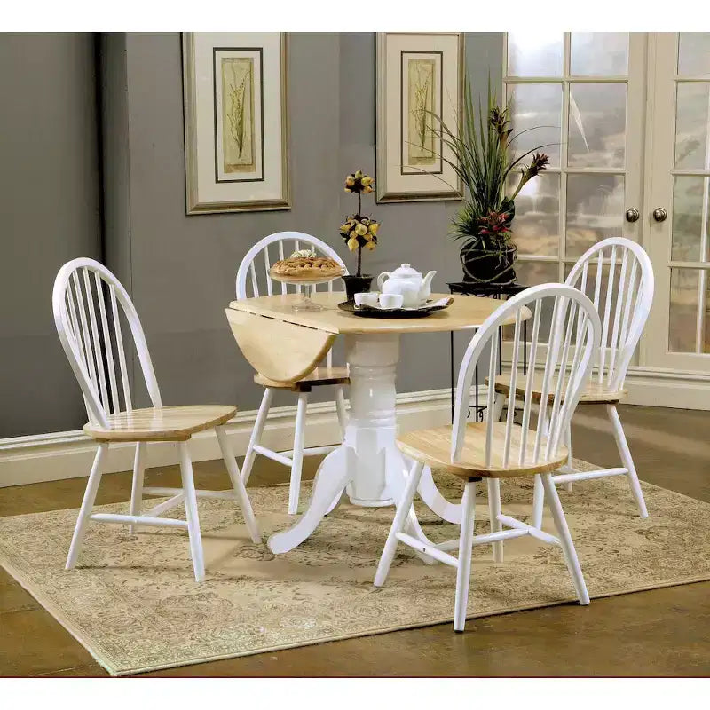 Coaster,Cinder Wood Dining Side Chair White (Set of 4)
